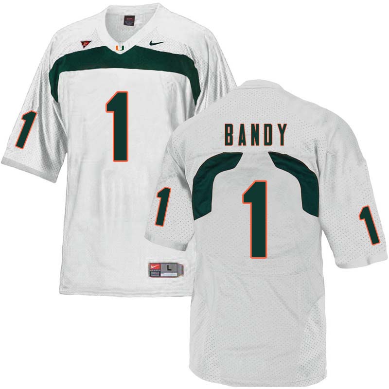 Nike Miami Hurricanes #2 Trajan Bandy College Football Jerseys Sale-White - Click Image to Close